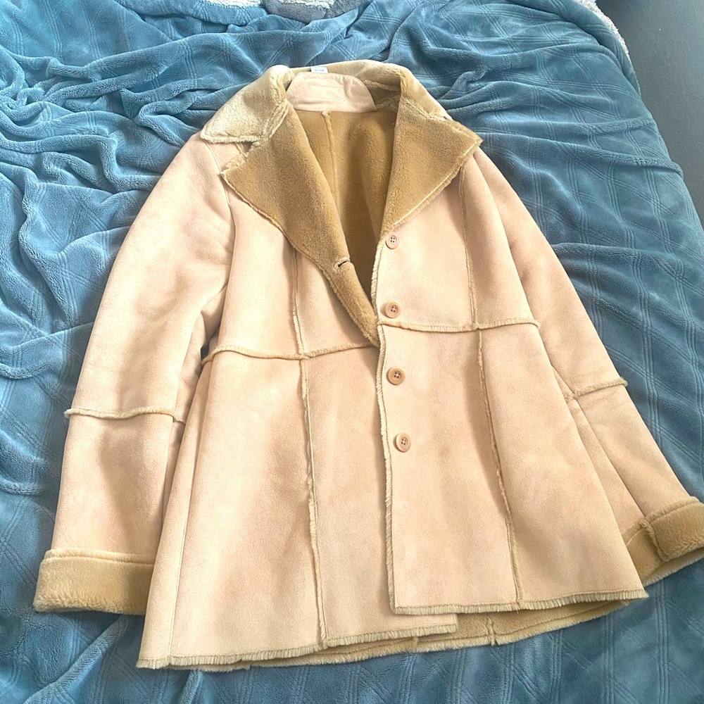 Sued Faux Fur Coat